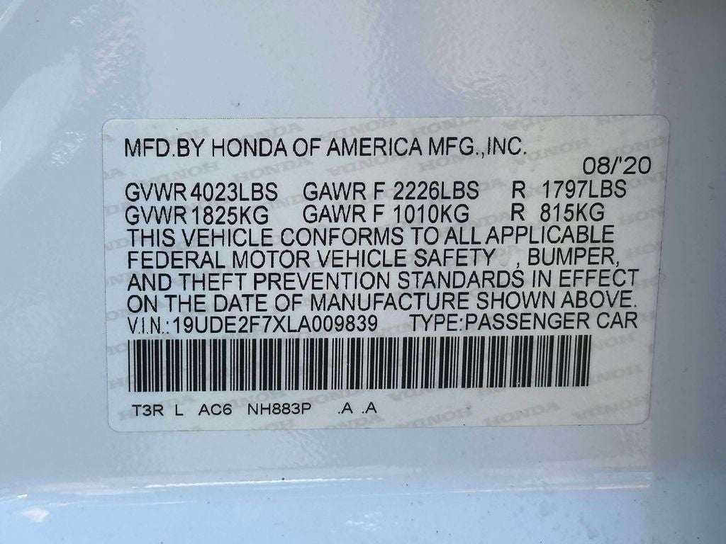 2020 Acura ILX Premium Package