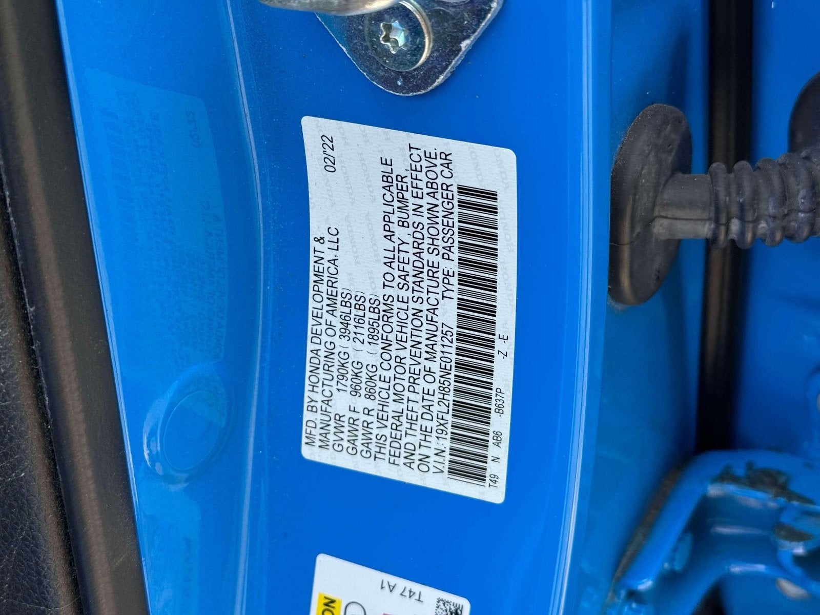 2022 Honda Civic Sport