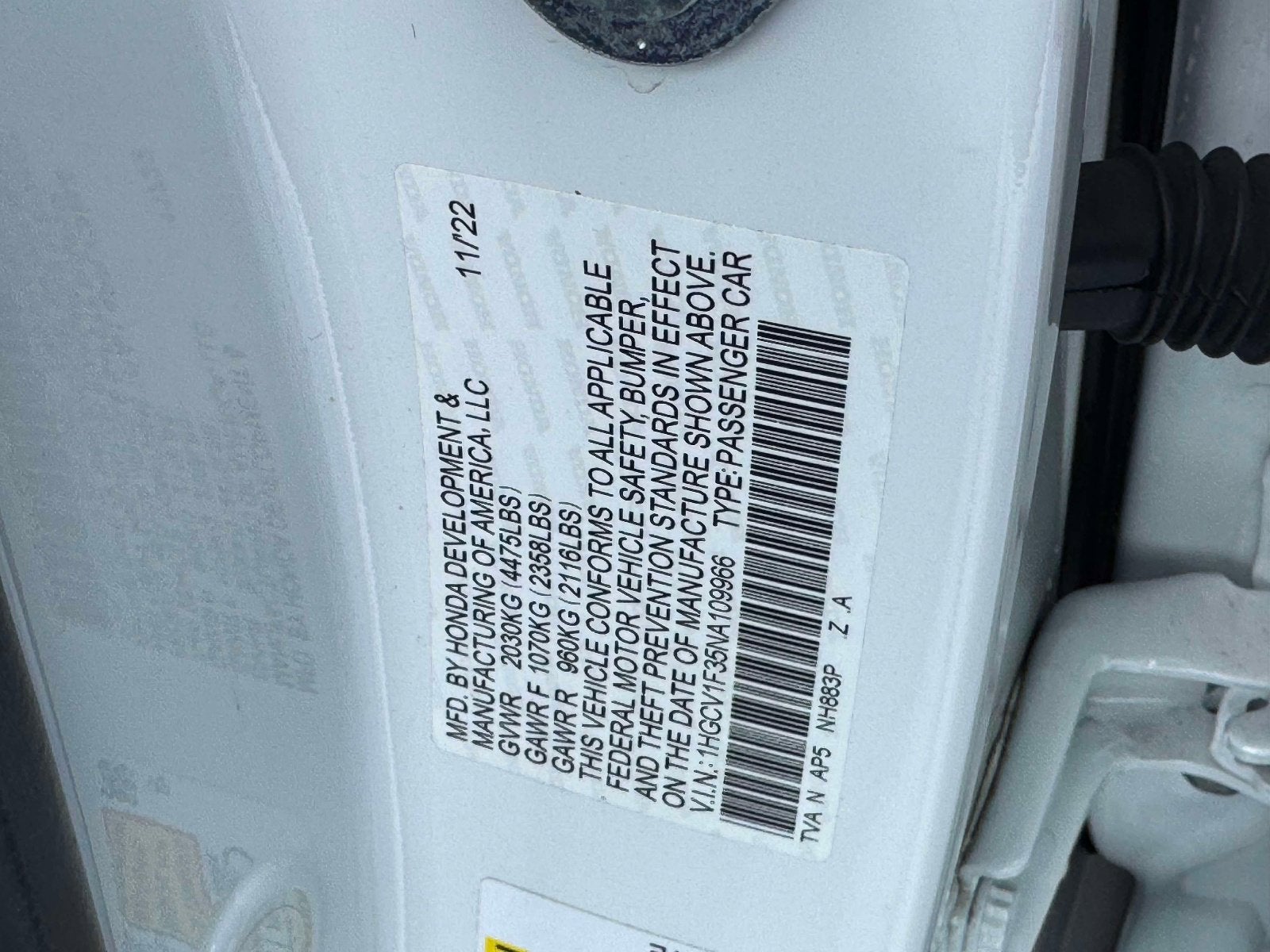 2022 Honda Accord Sport