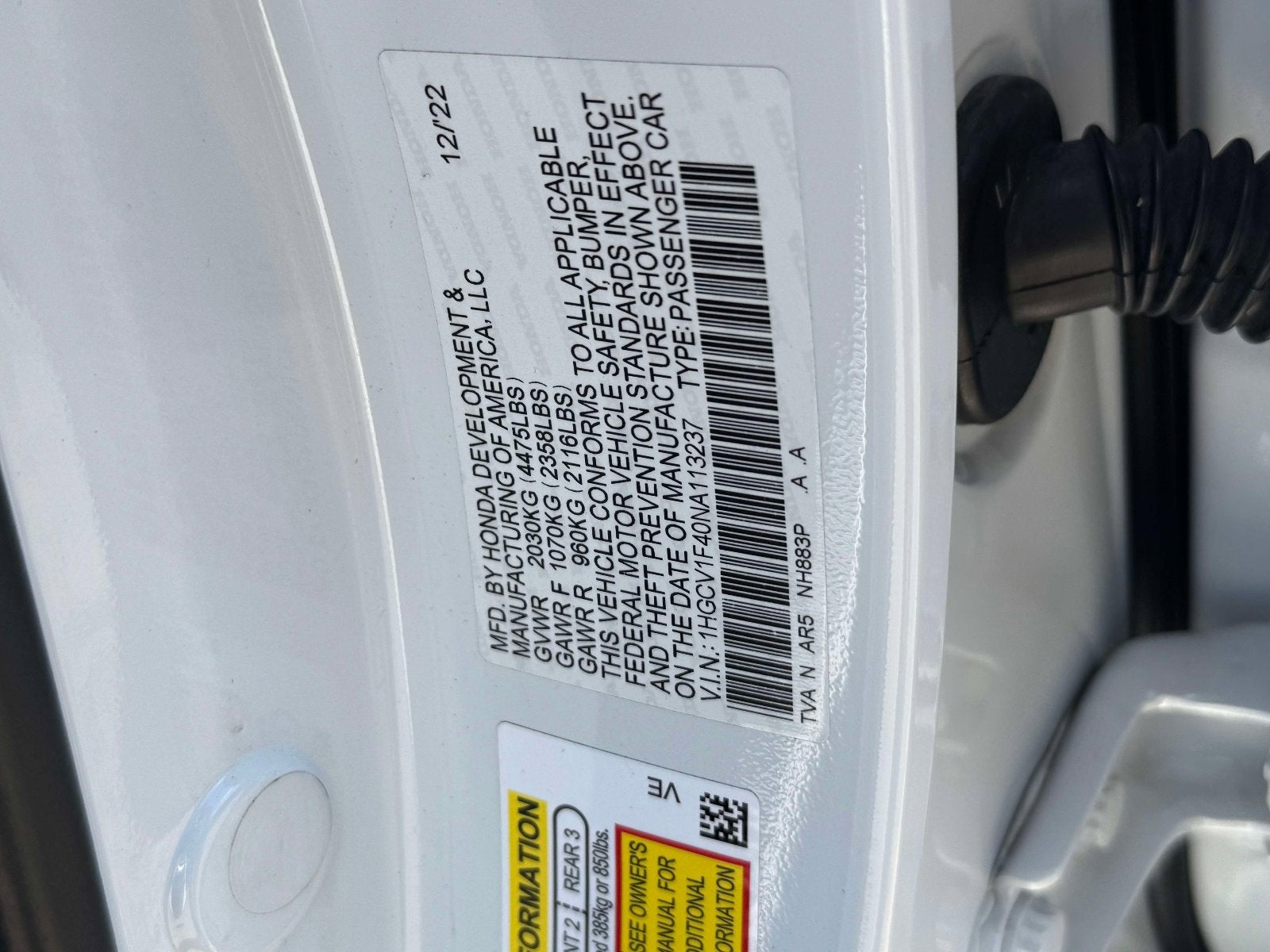 2022 Honda Accord Sport SE