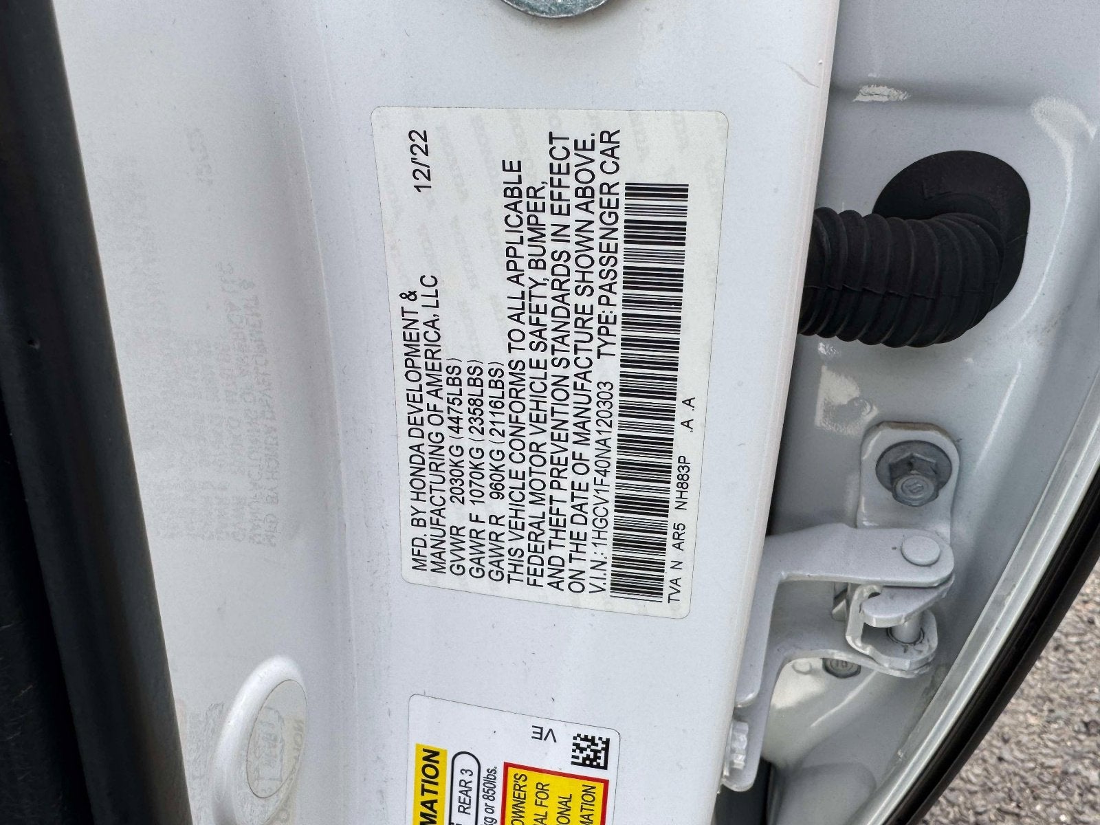 2022 Honda Accord Sport SE