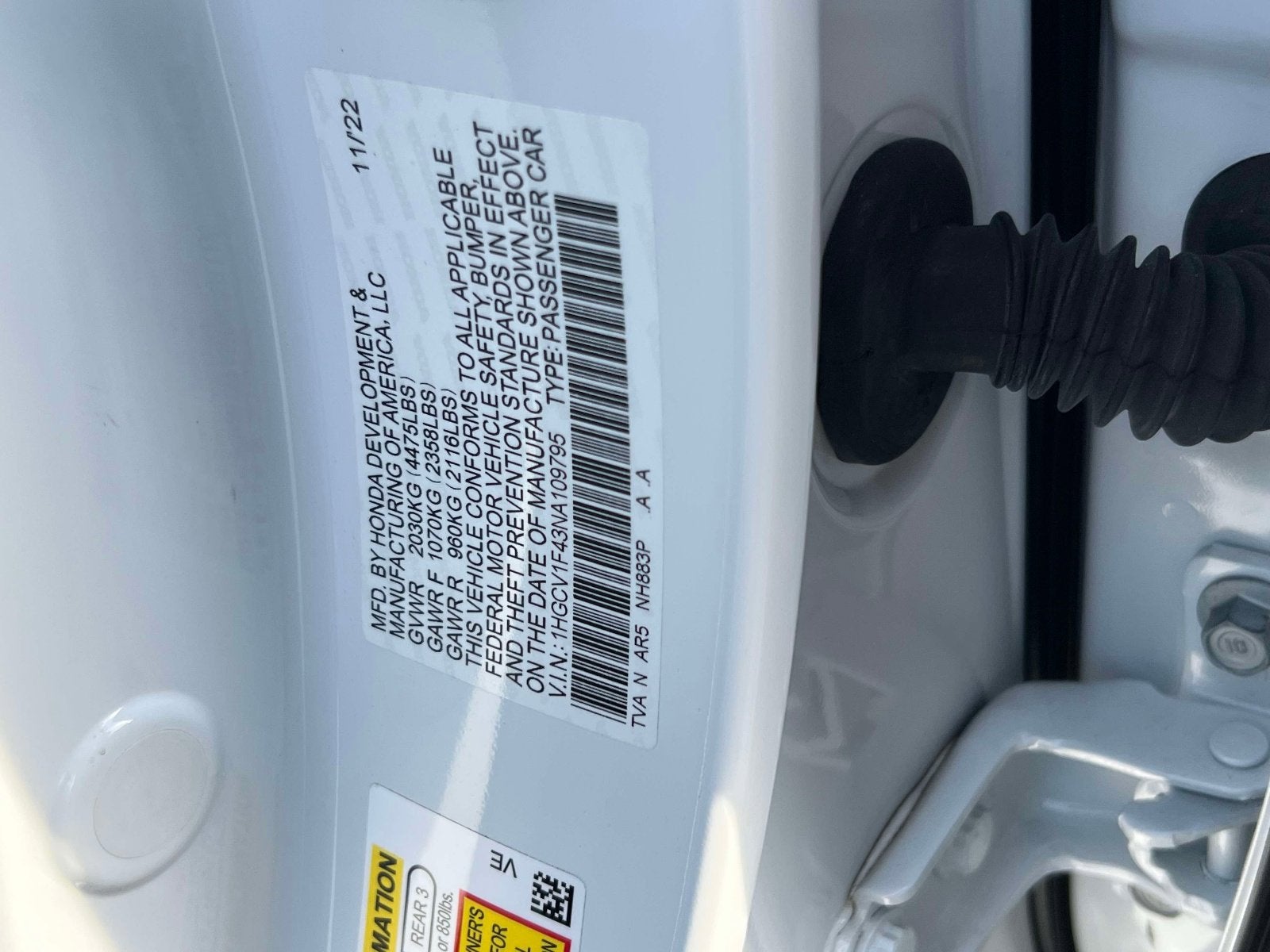 2022 Honda Accord Sport SE