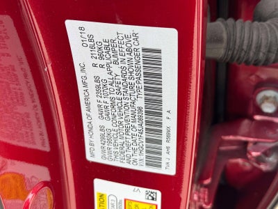 2018 Honda Accord EX 1.5T