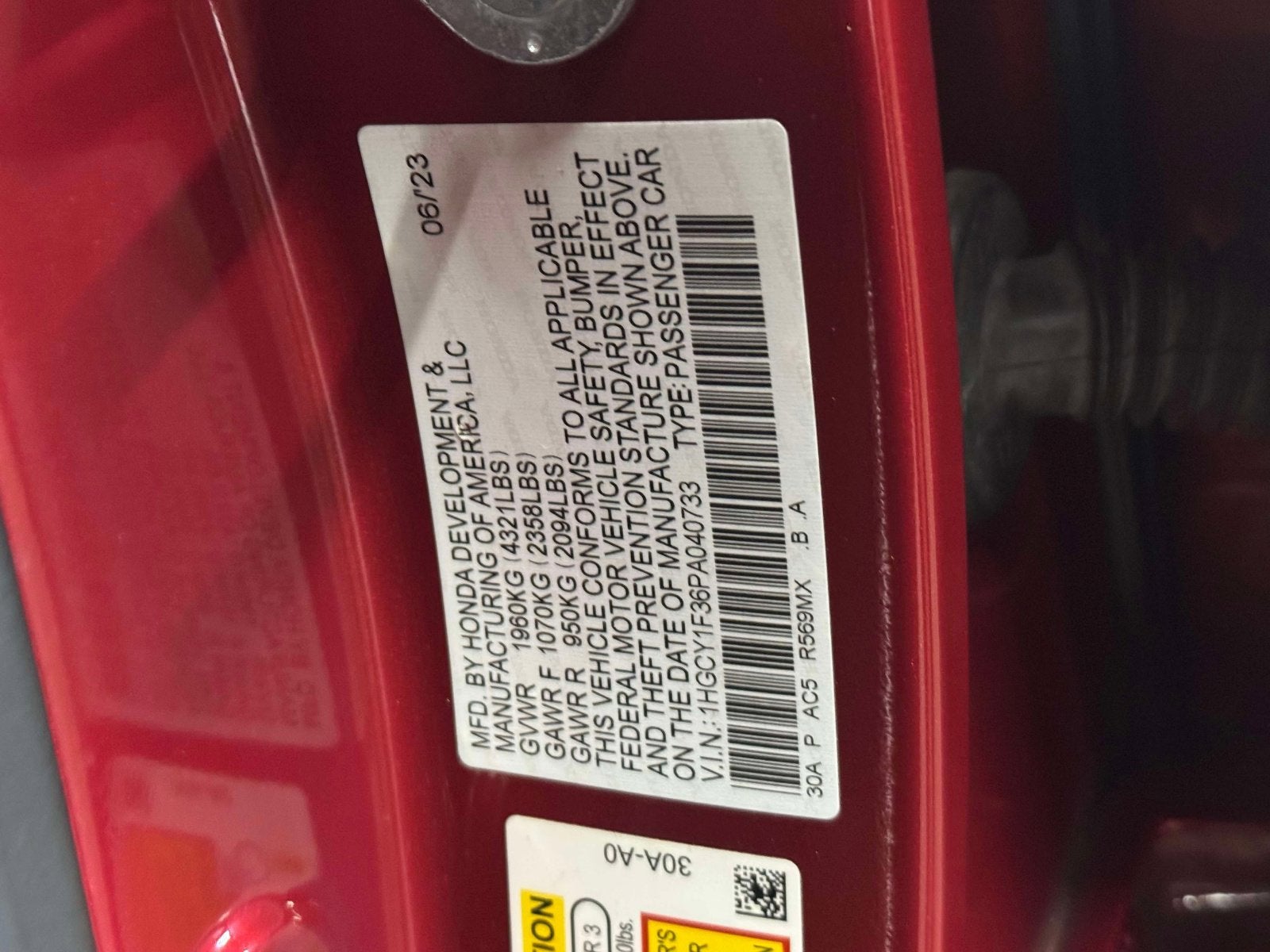 2023 Honda Accord EX