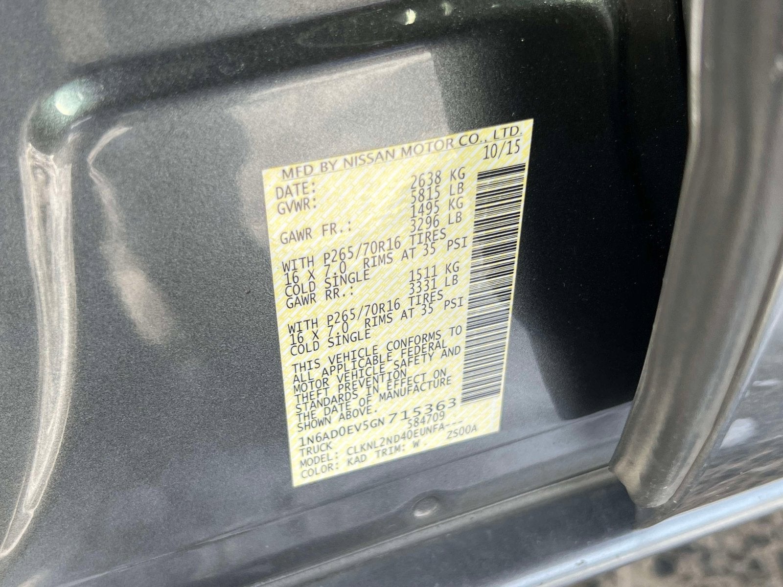 2016 Nissan Frontier SV