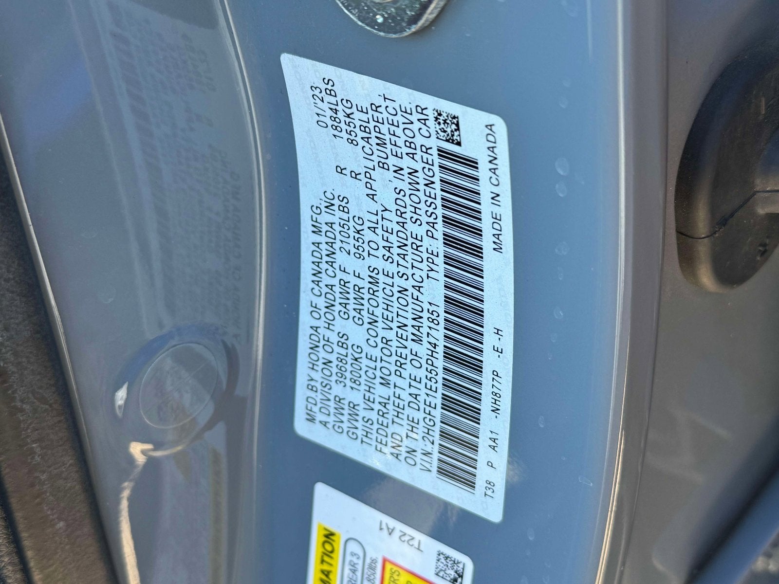 2023 Honda Civic Manual