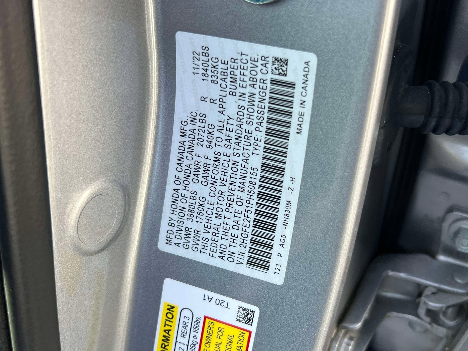 2023 Honda Civic Sport