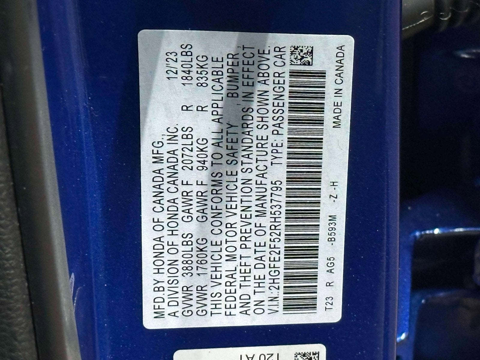 2024 Honda Civic Sport