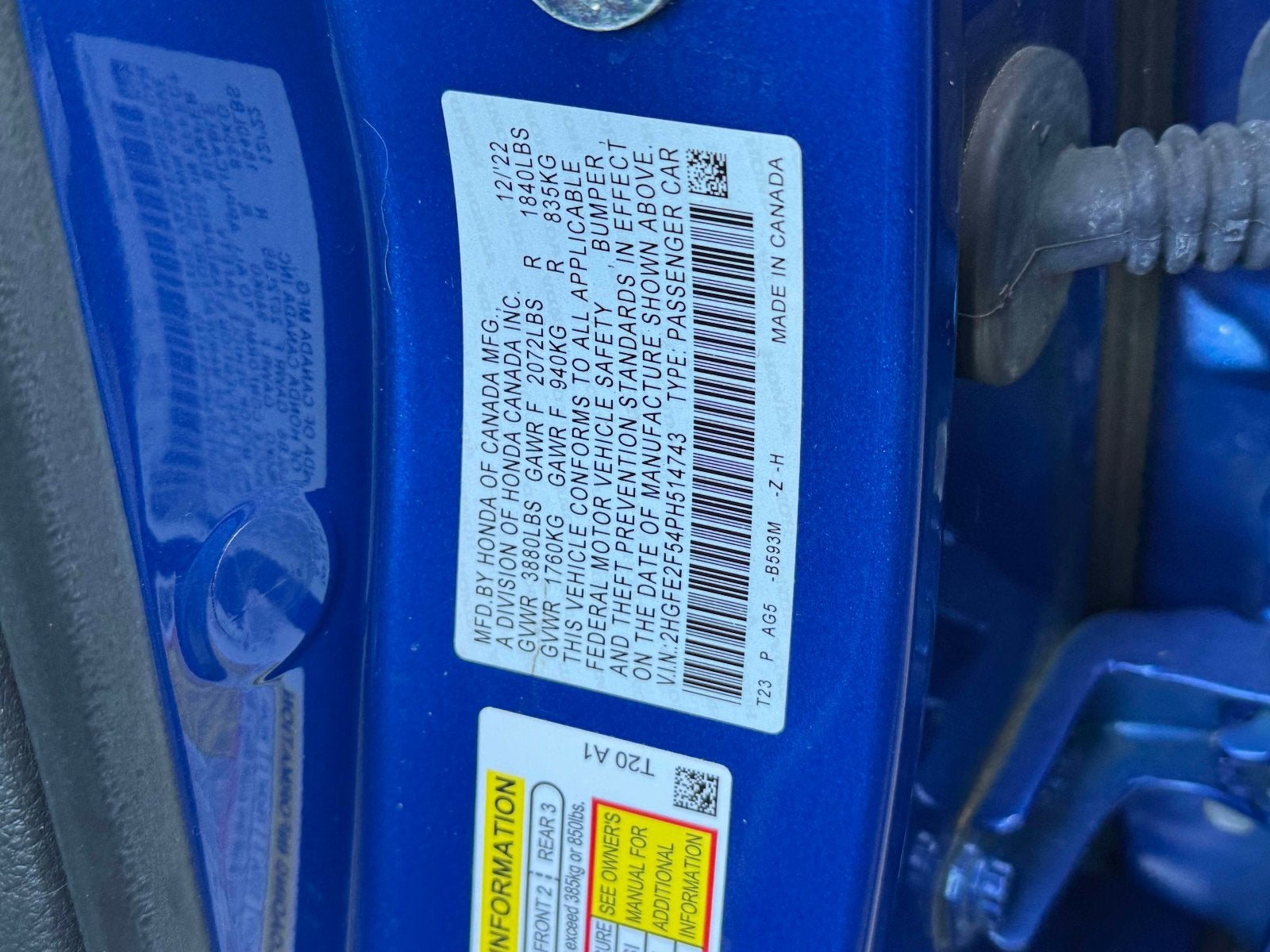 2023 Honda Civic Sport