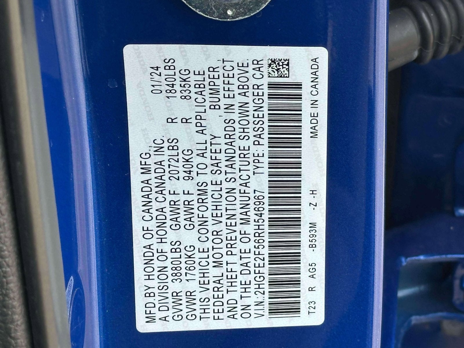 2024 Honda Civic Sport