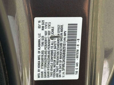 2016 Honda Odyssey LX