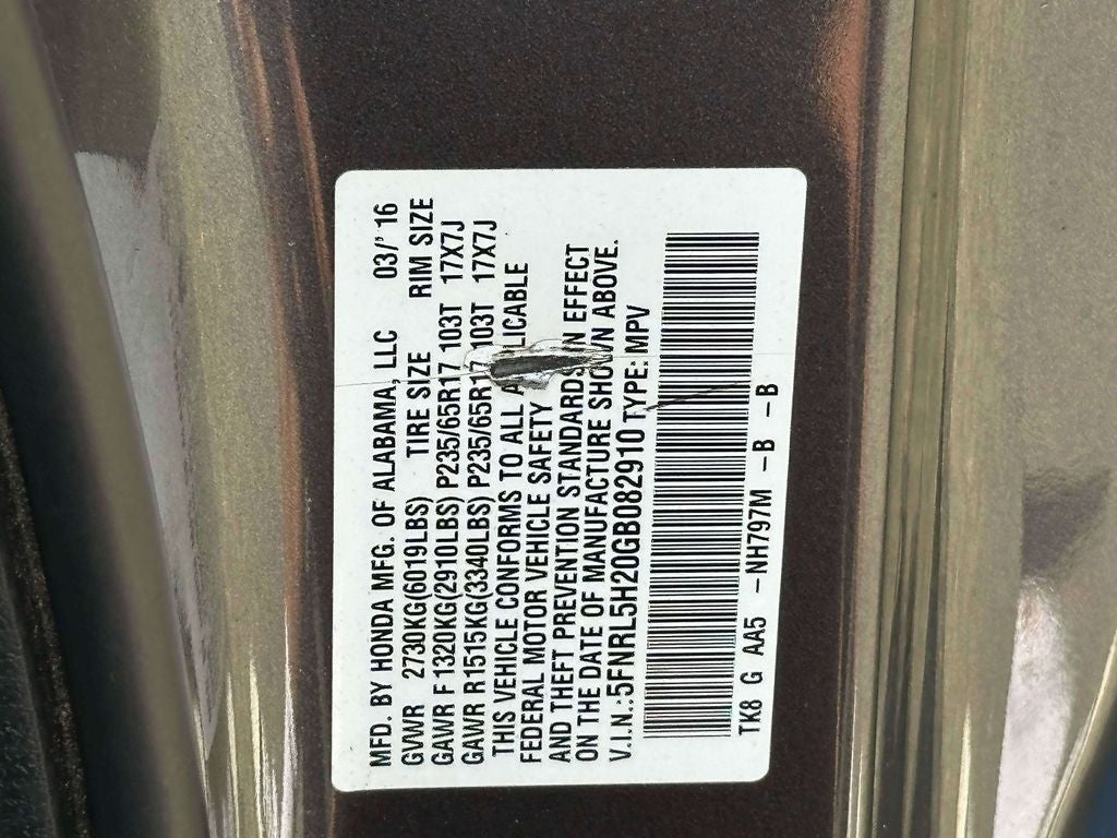 2016 Honda Odyssey LX