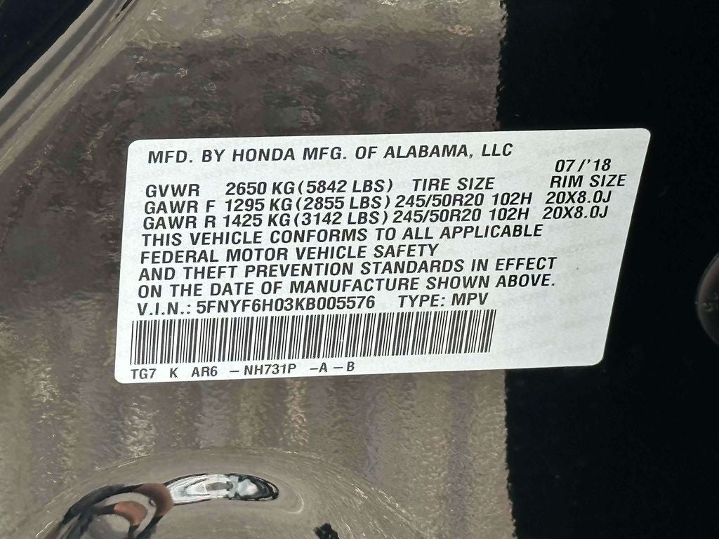 2019 Honda Pilot Elite
