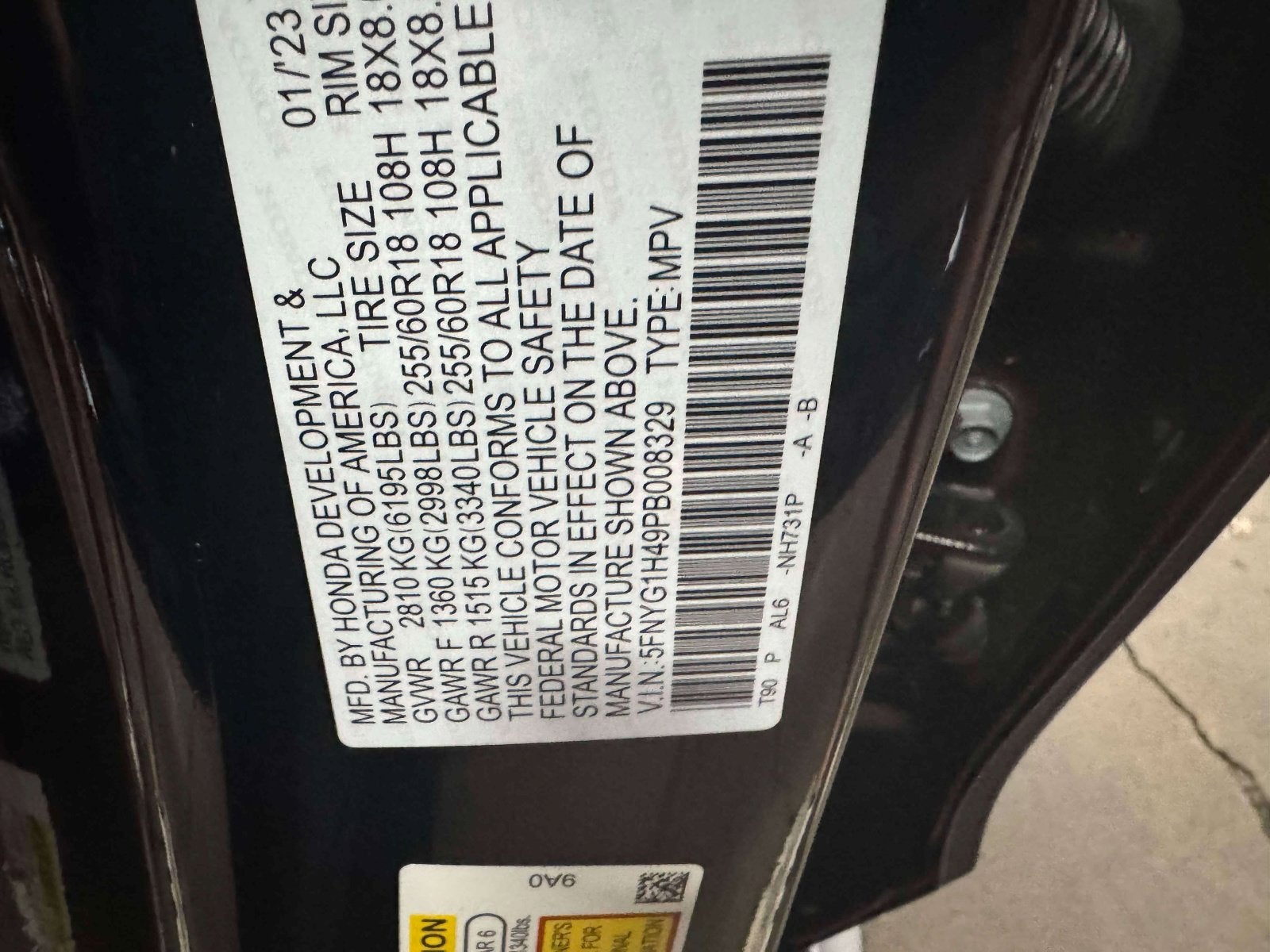 2023 Honda Pilot EX-L 8 Passenger