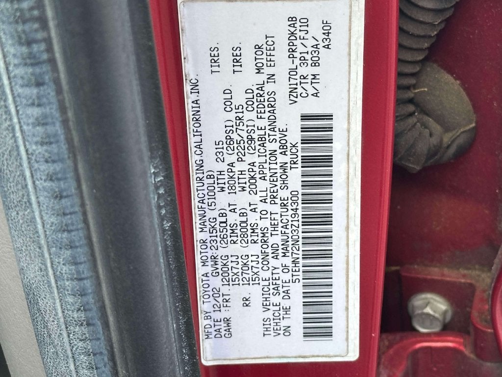 2003 Toyota Tacoma Base V6