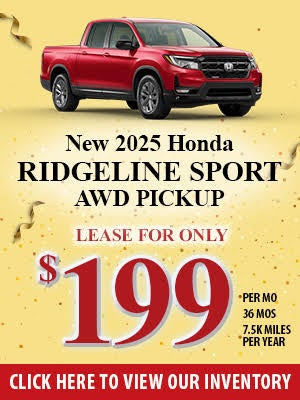 2025 Ridgeline Sport Lease Special
