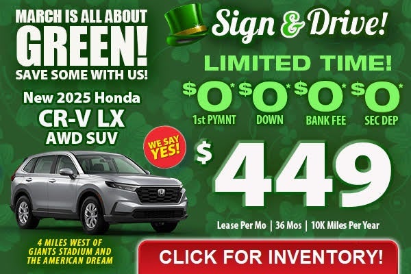 Sign & Drive CRV
