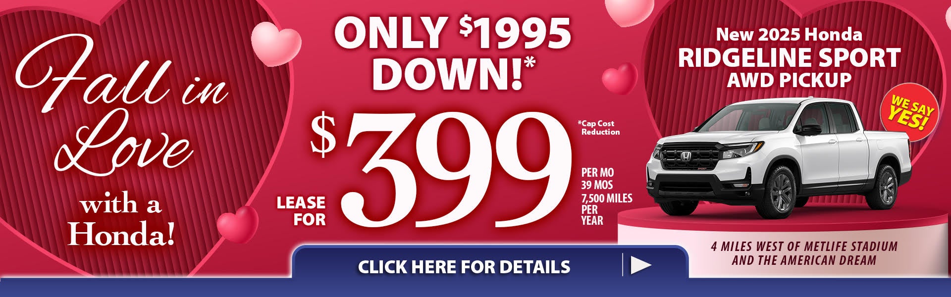 Ridgeline Lease Special