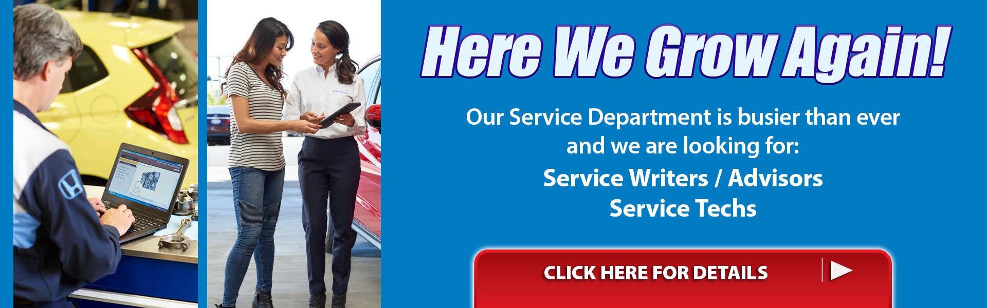 Service Department Employment Opportunities