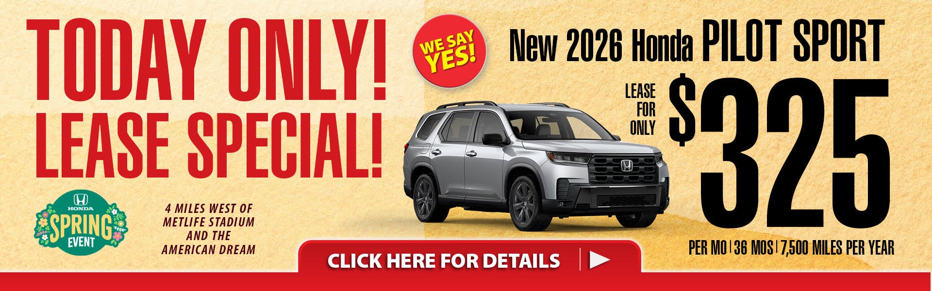 Today Only Pilot Lease Special! 