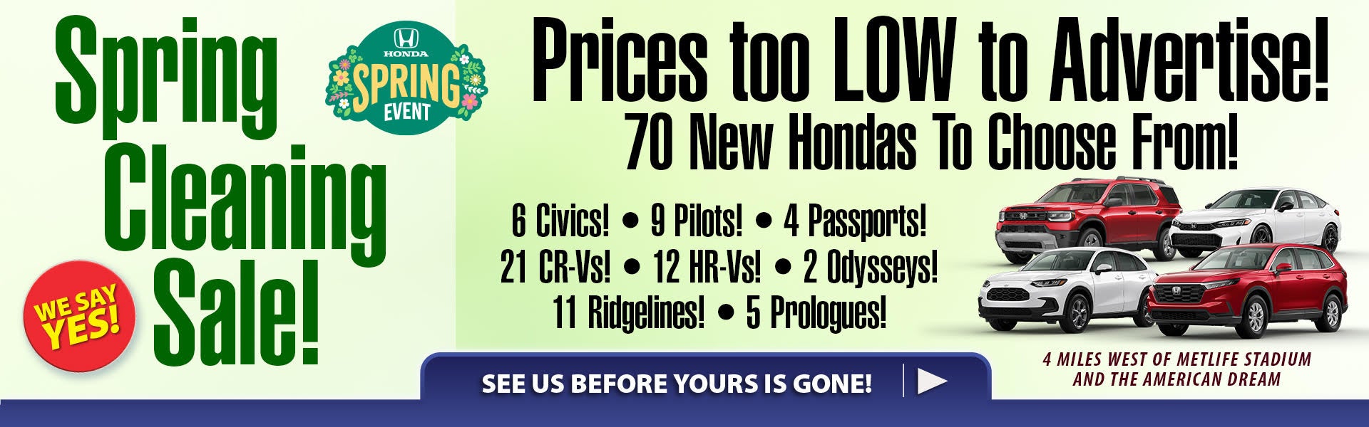 New Honda's On Sale! 